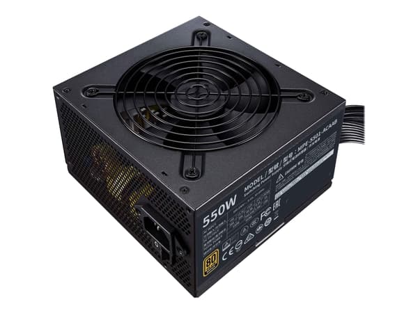 Cooler Master MWE Bronze V2 550 - Strømforsyning (intern) - ATX12V 2.52/ EPS12V - 80 PLUS Bronze - AC 200-240 V - 550 watt - aktiv PFC - Europa