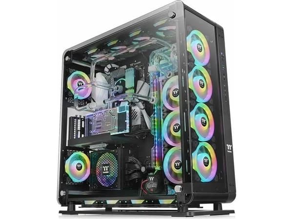 Thermaltake Core P8 TG, Full Tower, PC, Musta, ATX, EATX, mikro ATX, Mini-ITX, SPCC, Pelaaminen