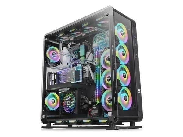 Thermaltake Core P8 TG, Full Tower, PC, Musta, ATX, EATX, mikro ATX, Mini-ITX, SPCC, Pelaaminen