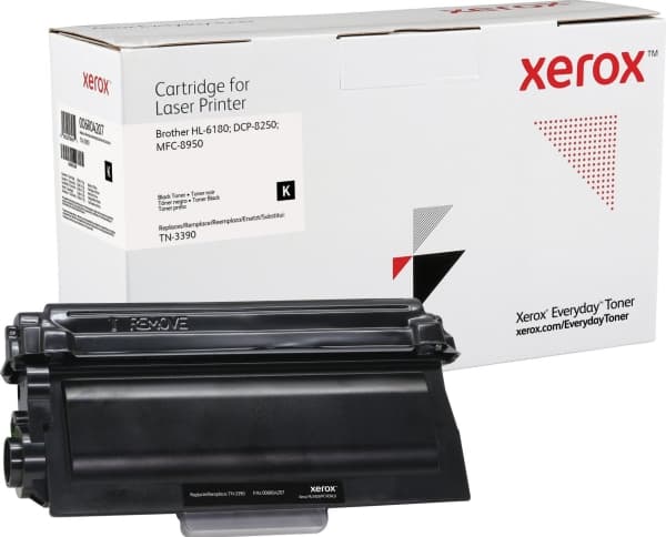 Everyday Mono -värikasetti Xeroxilta, Brother TN-3390 -yhteensopiva, 12000 sivua- (006R04207), 12000 sivua, Musta, 1 kpl