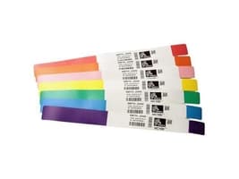 Zebra Z-Band UltraSoft - Polypropylen (PP), vinyl - permanet gummi-adhesiv - hvit, purpurkant - 25 x 279 mm 1050 stk (6 rull(er) x 175) armbånd for v