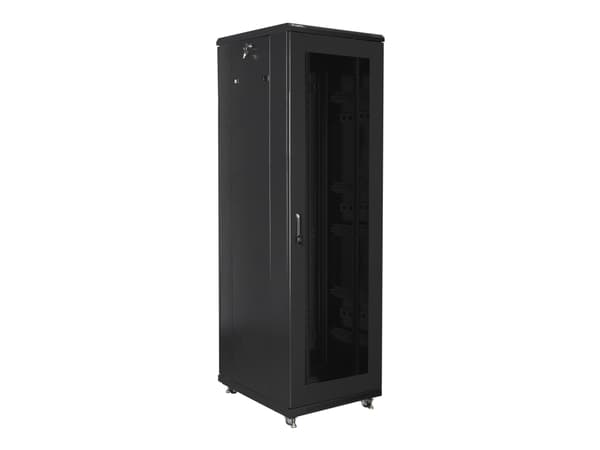 Lanberg - Räkkikotelo - 4 tuulettimella - 230 V - musta, RAL 9004 - 42U - 19"