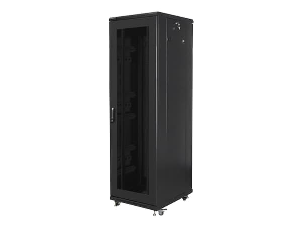 Lanberg - Räkkikotelo - 4 tuulettimella - 230 V - musta, RAL 9004 - 42U - 19"