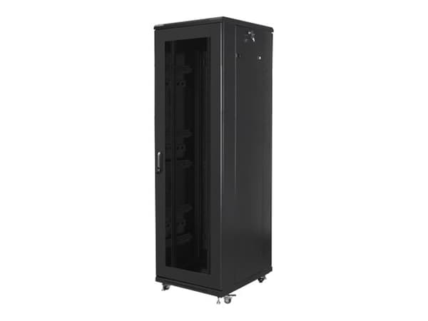 Lanberg - Räkkikotelo - 4 tuulettimella - 230 V - musta, RAL 9004 - 42U - 19"