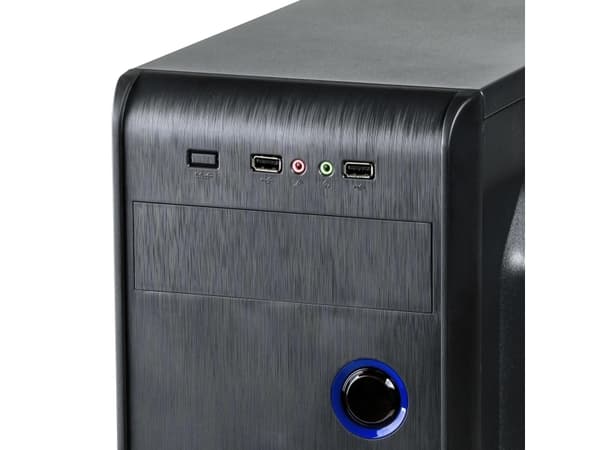Akyga AK939BL - Tower - ATX - ingen strømforsyning (ATX) - svart med blå innlegg - USB/lyd