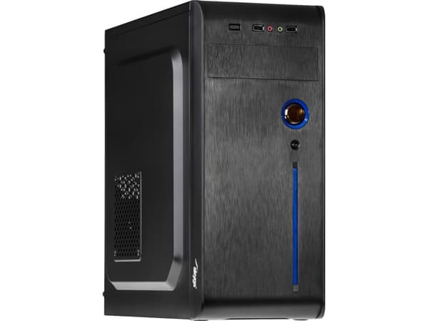 Akyga AK939BL - Tower - ATX - ingen strømforsyning (ATX) - svart med blå innlegg - USB/lyd