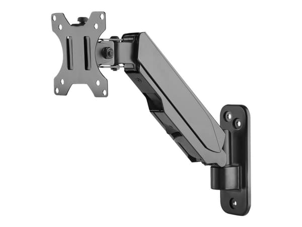 DIGITUS DA-90396 - Brakett - for LCD-display / bøyd LCD-display - plastikk, aluminium, stål - matt svart - skjermstørrelse: 17"-32" - veggmonterbar Sort
