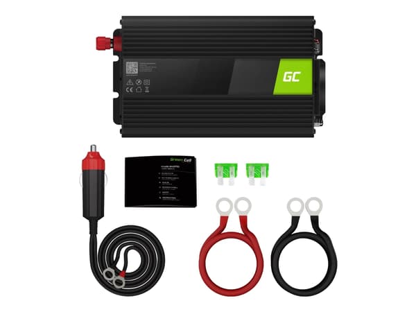 Green Cell INV02DE - DC-AC strøminverter - DC 24 V - 300 watt - Europa - svart