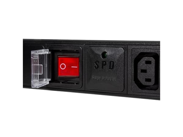 LogiLink PDU8A02, Grunnleggende, 1U, Aluminium, Sort, 8 AC-utganger, C13 kopling