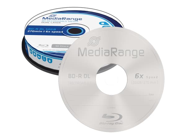 MediaRange MR507, 50 GB, BD-R, Kakkulaatikko, 10 kpl