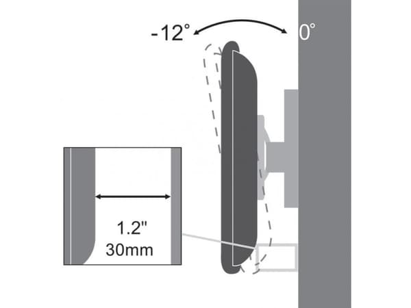 SBOX LCD-100 - Monteringssett - for LCD-skjerm - skjermstørrelse: 13"-30" - veggmonterbar