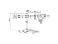 Miniatyrbilde 3 av 3: SBOX LCD-F024 - Stativ - for 2 LCD-skjermer - stål - svart - skjermstørrelse: 13"-27"