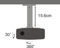 Pikkukuva 3 / 5: SBOX PM-101, Katto, 15 kg, Musta, Hopea, 0 - 30°