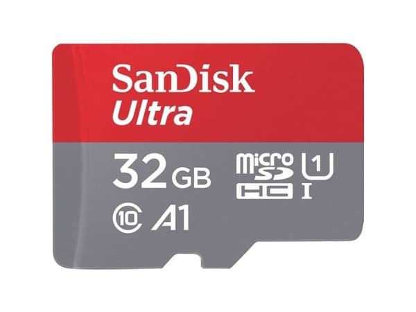 SanDisk Ultra - Flashminneskort (microSDHC till SD-adapter ingår) - 32 GB - A1 / UHS-I U1 / Class10 - microSDHC UHS-I