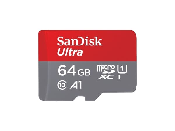 SanDisk Ultra - Flashminnekort (microSDXC til SD-adapter inkludert) - 64 GB - A1 / UHS-I U1 / Class10 - microSDXC UHS-I