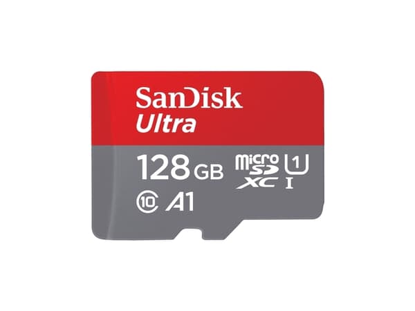 SanDisk Ultra - Flashminnekort (microSDXC til SD-adapter inkludert) - 128 GB - A1 / UHS-I U1 / Class10 - microSDXC UHS-I