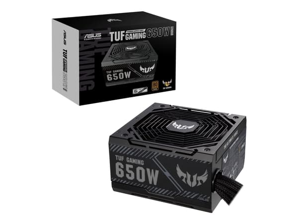 ASUS TUF-GAMING-650B - Strømforsyning (sisäinen) - ATX12V / EPS12V - 80 PLUS Bronze - AC 100-240 V - 650 Watt - 650 Watt