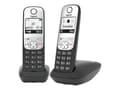 Miniatyrbild 1 av 4: Gigaset A690 Duo - Trådlös telefon med nummerpresentation - ECO DECT\GAP - 3-riktad samtalsförmåg - svart + 1 extra handuppsättning