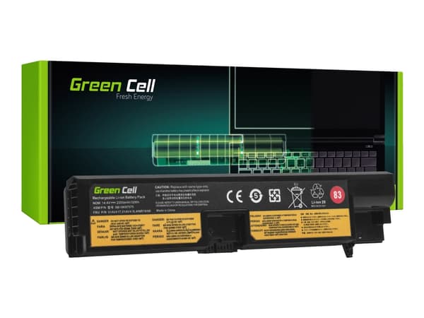 Green Cell - Batteri til bærbar PC - litiumion - 4-cellers - 2200 mAh - svart - for Lenovo ThinkPad E570 20H5, 20H6; E575 20H8