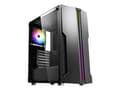 Miniatyrbild 1 av 5: Xilence Performance C X5 - Mid tower - ATX - genomskinlig sidopanel (härdat glas) - ingen strömförsörjning (ATX) - svart pulverlack - USB/ljud