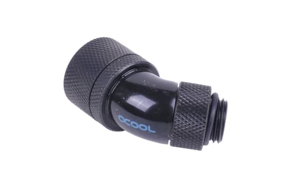 Alphacool Alphacool HF-liitäntä 45 astetta G1/4 tuuman uros - 16/10mm - käännettävä, musta