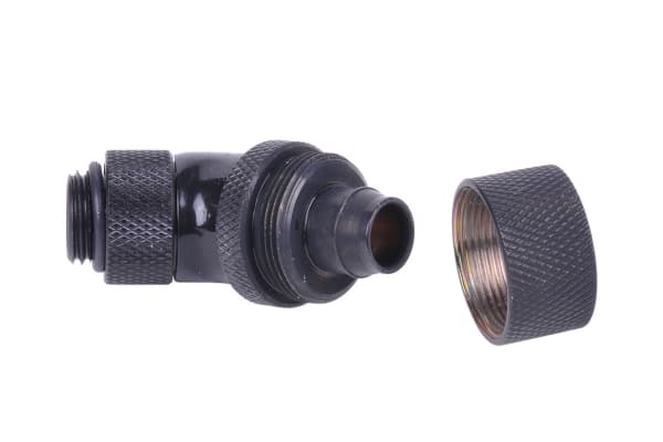 Alphacool Alphacool HF-liitäntä 45 astetta G1/4 tuuman uros - 16/10mm - käännettävä, musta