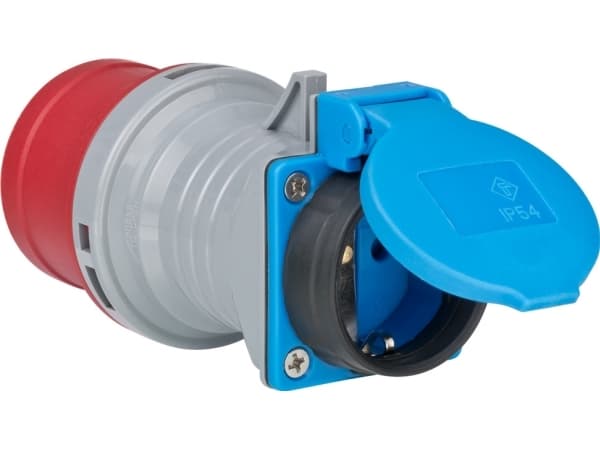 Brennenstuhl 1081690, 230 V, 16 A, Blå, Grå, Rød, Plastikk, IP44, 65 mm