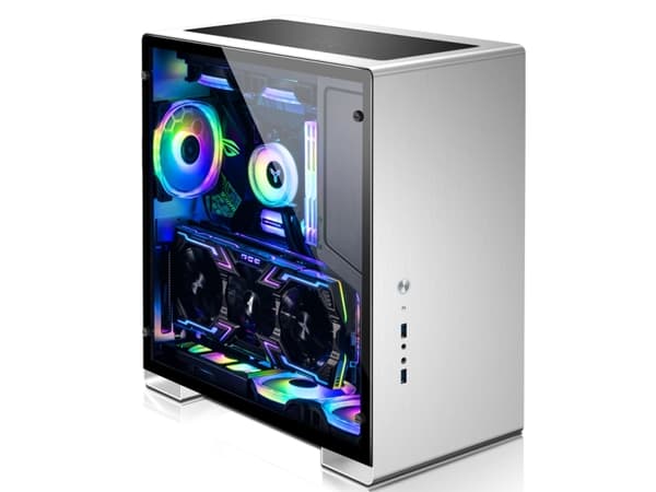 Jonsbo U5S, PC, Hopea, ATX, ITX, mikro ATX, Alumiini, Terästä, Karkaistu lasi, Pelaaminen, 16 cm Hopea