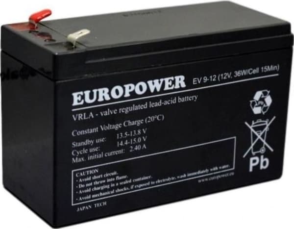 Europower Batteri EV 12V 9Ah