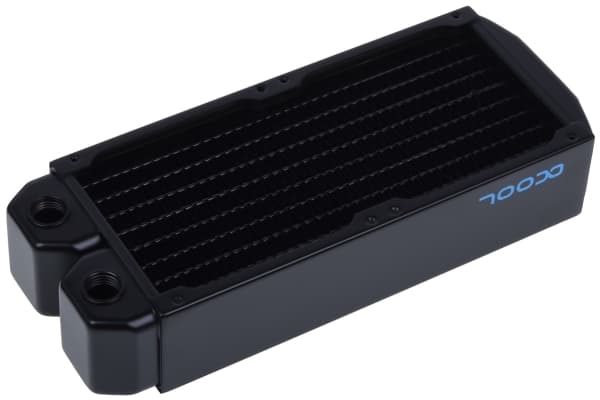 Alphacool 14227, Kylfläns, mässing, Stål, Svart, 92 mm, 229 mm, 45 mm