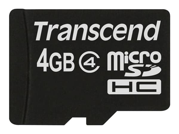 Transcend - Flashminnekort - 4 GB - Class 4 - microSDHC