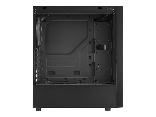 Sharkoon RGB Slider - Mid tower - ATX - genomskinlig sidopanel (härdat glas) - ingen strömförsörjning - svart - USB/ljud