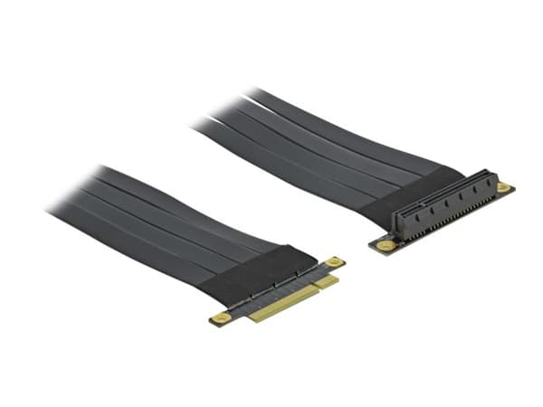 Delock Riser Card PCI Express x8 to x8 with flexible cable - Kort för stigare Svart
