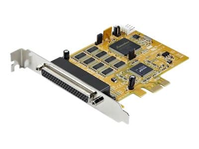 StarTech.com 8-Port PCI Express RS232 Serial Adapter Card, PCIe RS232 Serial Card, 16C1050 UART, Multiport Serial DB9 Controller/Expansion Card, 15kV