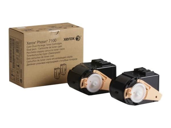 Xerox Phaser 7100 - 2-pack - høykapasitets - cyan - original - tonerpatron - for Phaser 7100/NM, 7100DN, 7100N, 7100V_DN, 7100V_NC