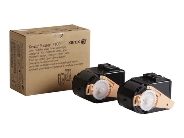Xerox Phaser 7100 - 2-pack - høykapasitets - cyan - original - tonerpatron - for Phaser 7100/NM, 7100DN, 7100N, 7100V_DN, 7100V_NC