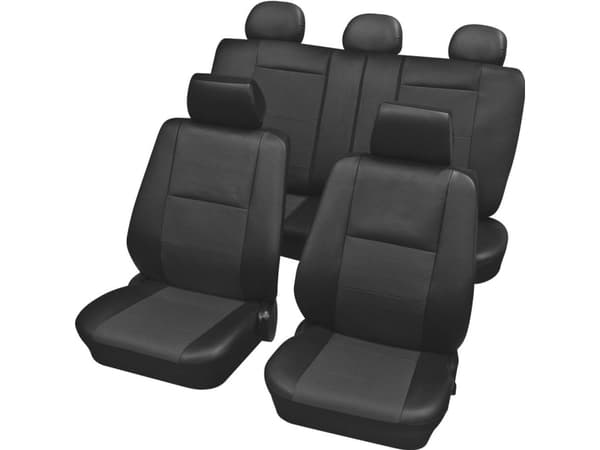 HP Autozubehör 22215 Schonbezug Elba 15tlg. Sædebetræk 15 dele Polyester Antracit Førersædet , Passagersædet , Bagsædet