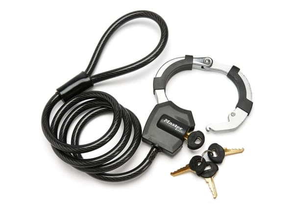 MASTER LOCK Street Cuff, Kabellås, Sort, Stål, Nøkkel, 1000 mm, 8 mm