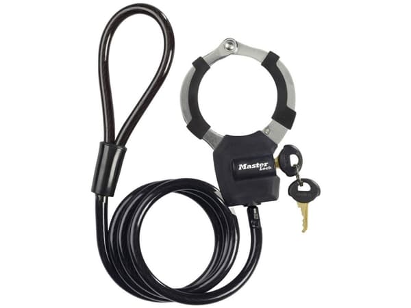 MASTER LOCK Street Cuff, Kabellås, Sort, Stål, Nøkkel, 1000 mm, 8 mm