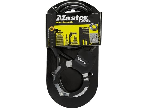 MASTER LOCK Street Cuff, Kabellås, Sort, Stål, Nøkkel, 1000 mm, 8 mm
