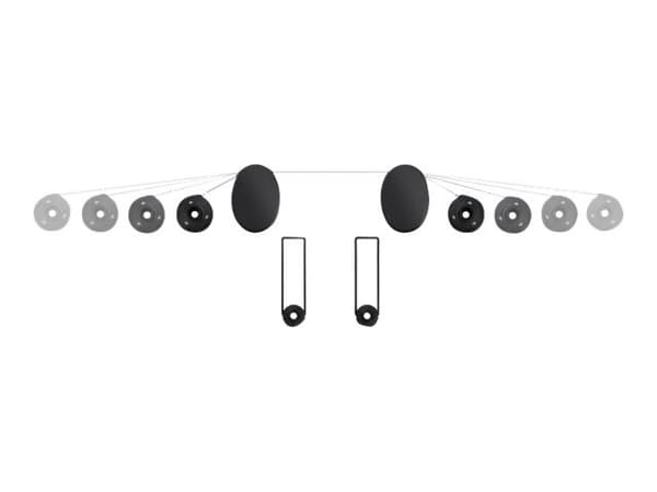Multibrackets M VESA Wire - Monteringssats (väggfäste) - för platt panel - svart - skärmstorlek: 26"-55" - väggmonterbar