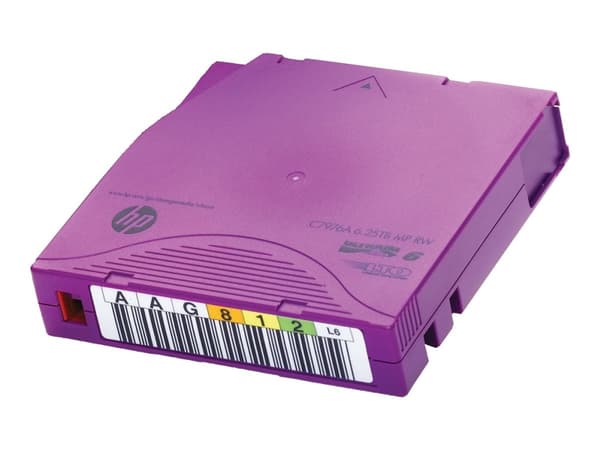 HPE RW Data Cartridge - 20 x LTO Ultrium 6 - 2.5 TB / 6.25 TB - påskrivningsetiketter - purpur - for StorageWorks SAS Rack-Mount Kit; StoreEver MSL20