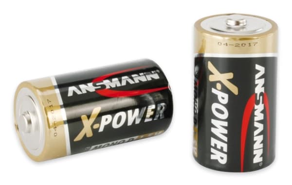 Ansmann X-Power alkalisk batteri, mono (D), pakke med 2 batterier med et meget godt pris/ytelsesforhold for alle bruksområder (5015633)