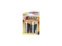 Ansmann X-Power alkalisk batteri, mono (D), pakke med 2 batterier med et meget godt pris/ytelsesforhold for alle bruksområder (5015633)