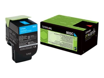 Lexmark 802C - Cyan - original - tonerpatron LCCP, LRP - for Lexmark CX310dn, CX310n, CX410de, CX410dte, CX410e, CX510de, CX510dhe, CX510dthe