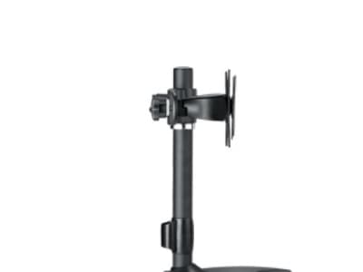 Neovo DMS-01D - Monteringssett (skrivebordsklemmemontering) - Tilt & Swivel - for 2 LCD-skjermer - plastikk, stål, aluminiumslegering - svart, sølv -