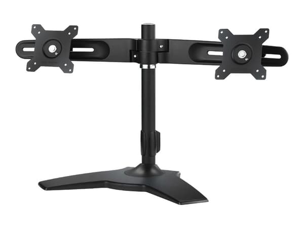 Neovo DMS-01D - Monteringssett (skrivebordsklemmemontering) - Tilt & Swivel - for 2 LCD-skjermer - plastikk, stål, aluminiumslegering - svart, sølv - Sort, Sølv