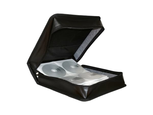 MediaRange - Plånbok för CD-/DVD-skivor - 300 skivor - konstläder - svart