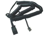 Poly U10P - Kabel för hörlursförstärkare - Snabburkoppling hane till modulär kontakt för headsetförstärkare hane - rökigt grå - lindad - för Poly CX7