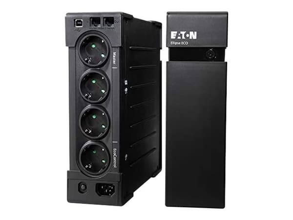 Eaton Ellipse ECO 500 DIN - UPS (rackmonterbar/ekstern) - AC 230 V - 300 watt - 500 VA - utgangskontakter: 4 - 2U - 19"